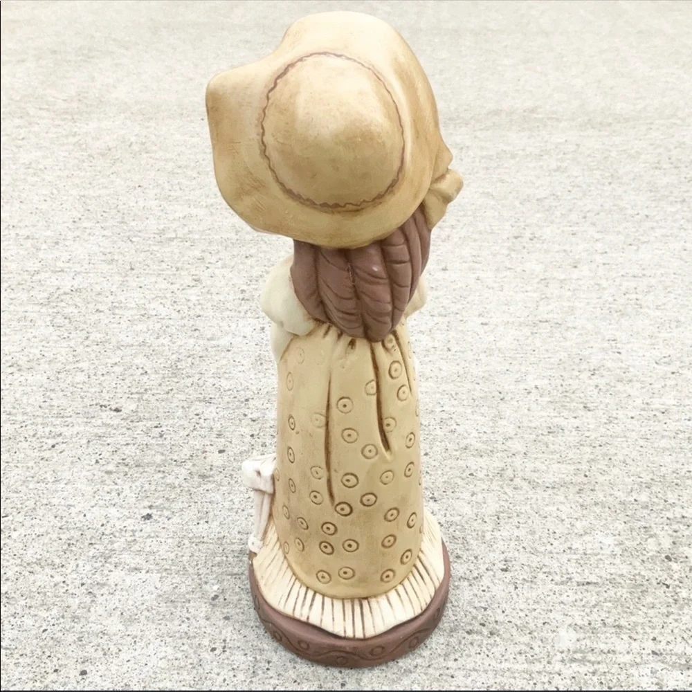 Vintage 70’s girl with hat and umbrella figure southern belle - Picture 6 of 9